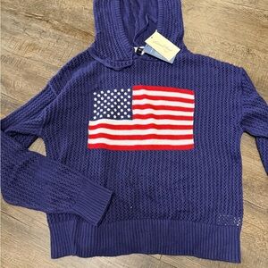 Universal Thread Navy Sweater with American Flag